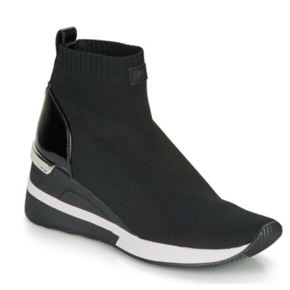 Michael Michael Kors Skyler Stretch-Knit Sock Sneaker in Black 9 - Picture 1 of 13